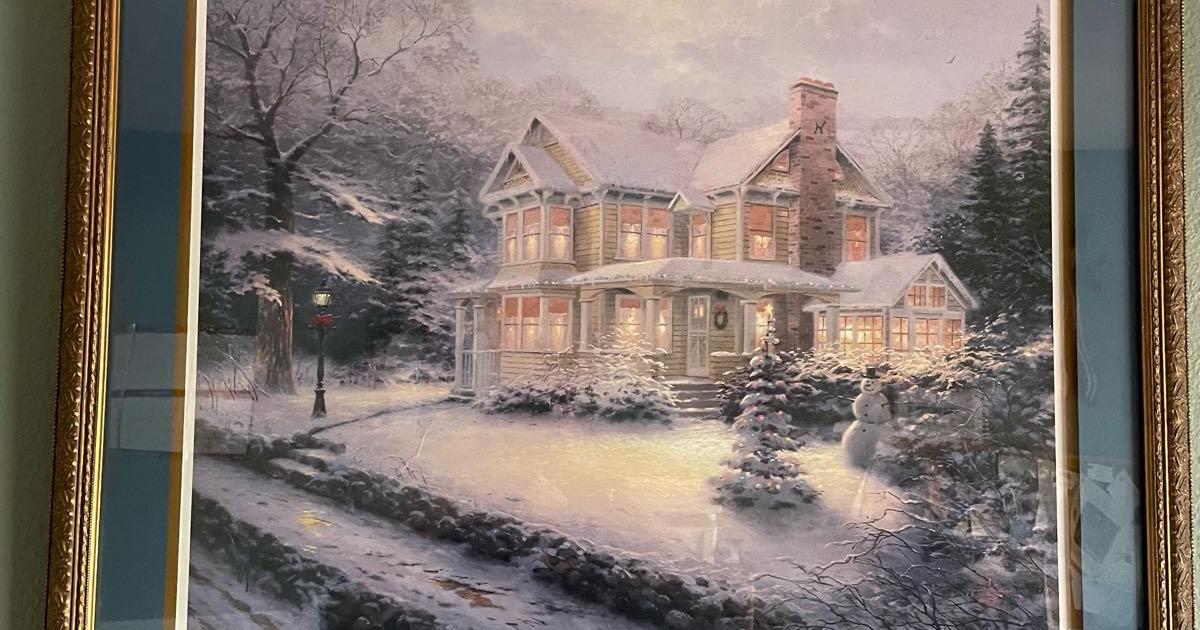 Thomas Kincade Victorian Christmas, Limited Edition Painting For $200 ...