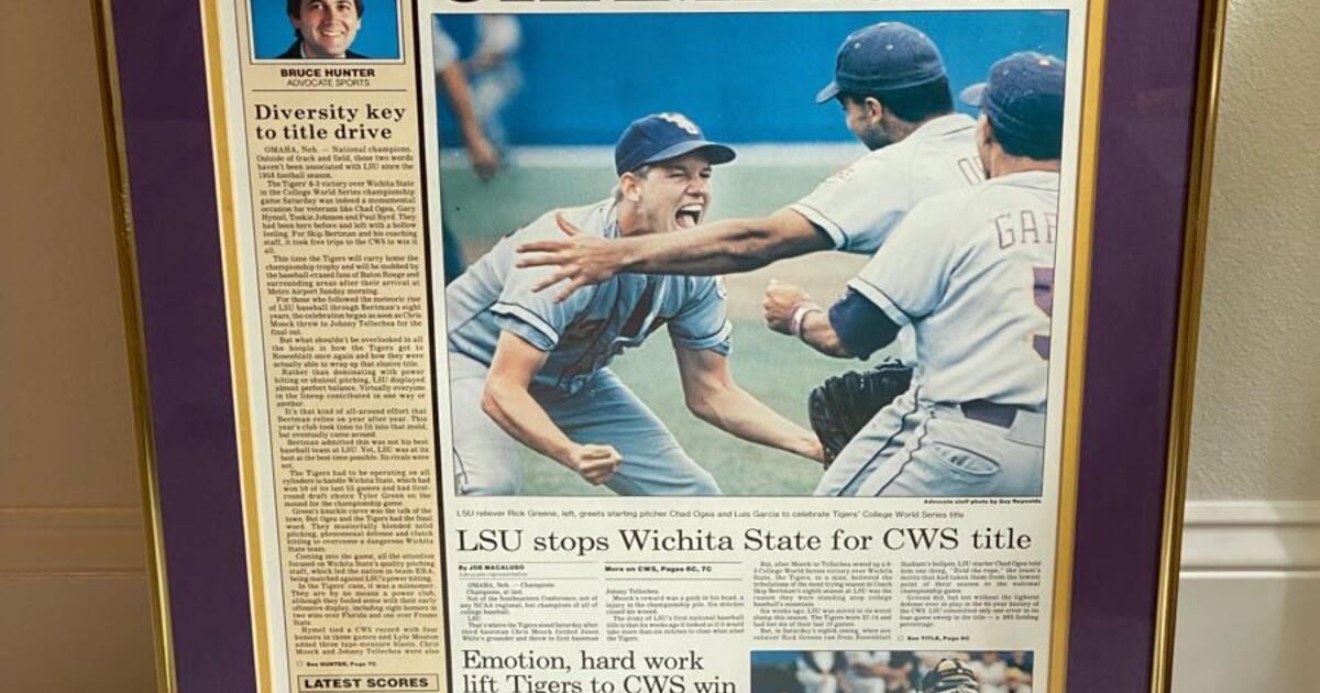 The Advocate LSU Baseball National Champions Package - Framed!