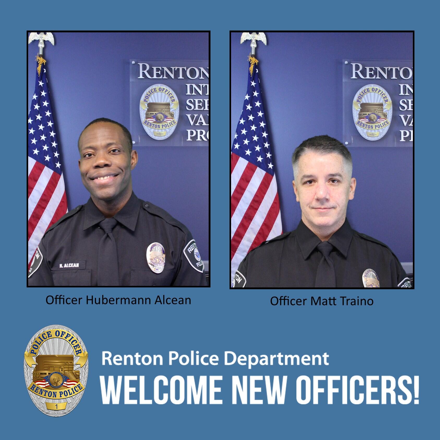 Please Join Us In Welcoming Two New Officers To The Renton Pd Renton Police Department 4477