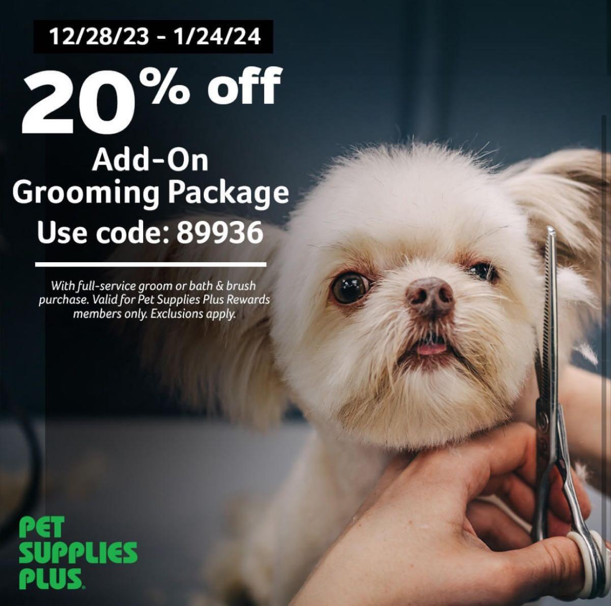 Pet supplies plus grooming prices best sale