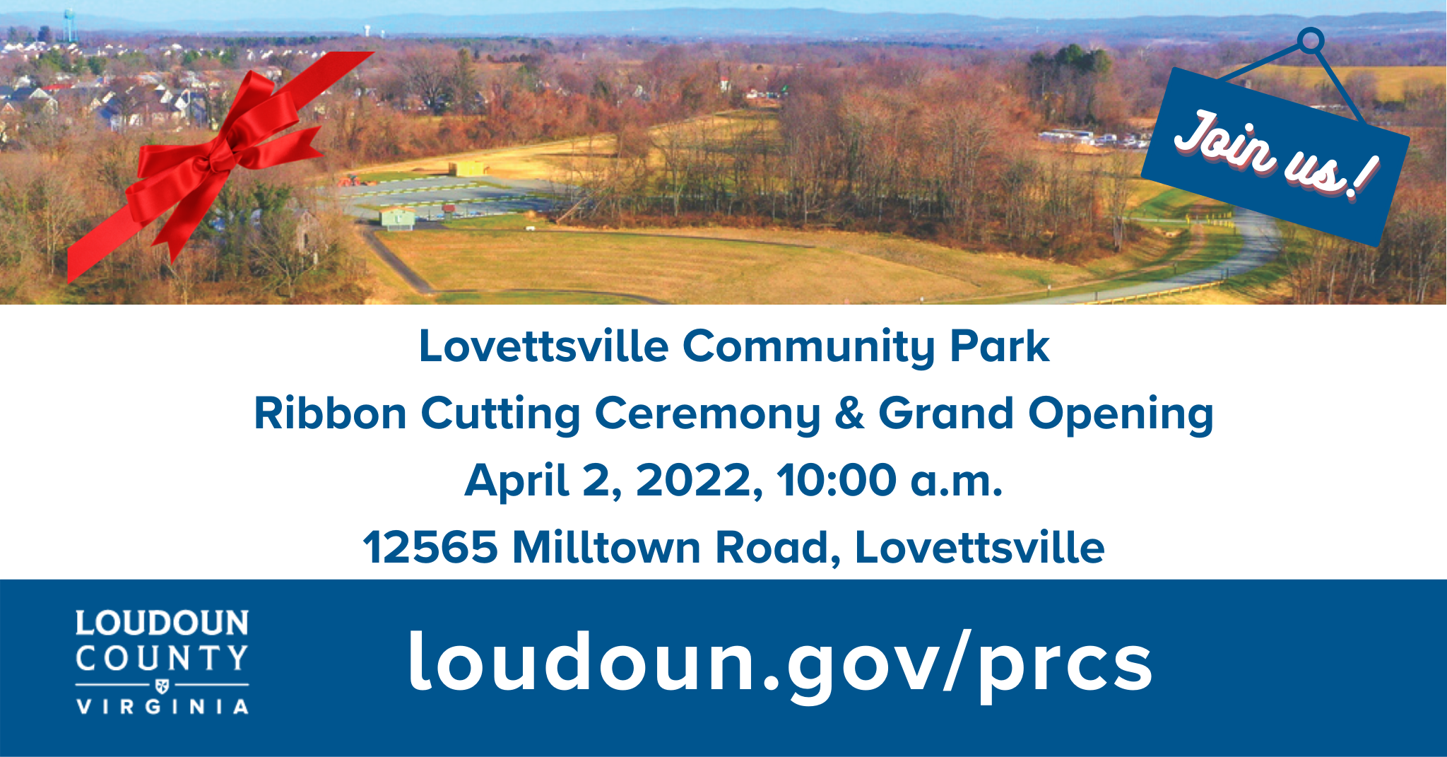 Loudoun County to Hold Ribbon Cutting for Lovettsville Community Park