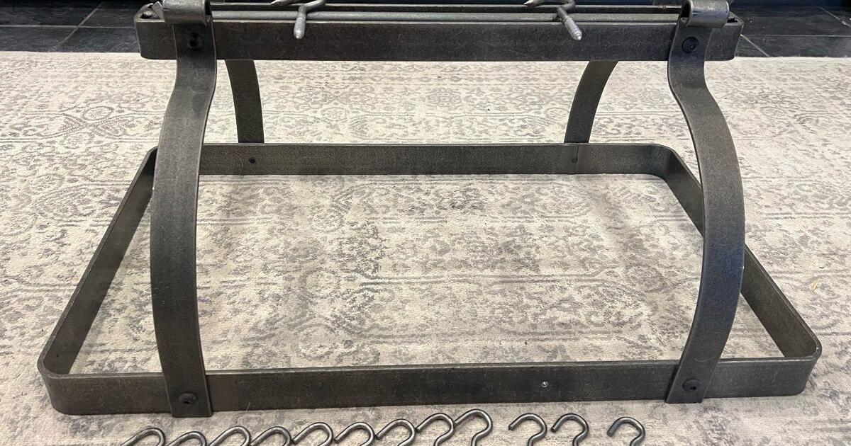 William Sonoma Enclume Classic Rectangular Ceiling Pot Rack w/hooks