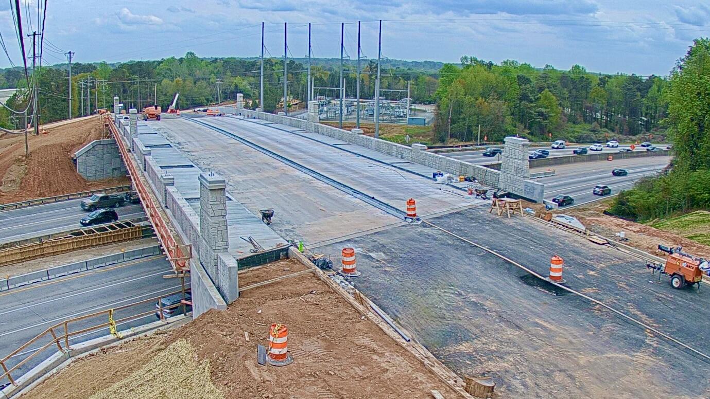 Construction on the new bridge over GA400 on Kimball Bridge Road