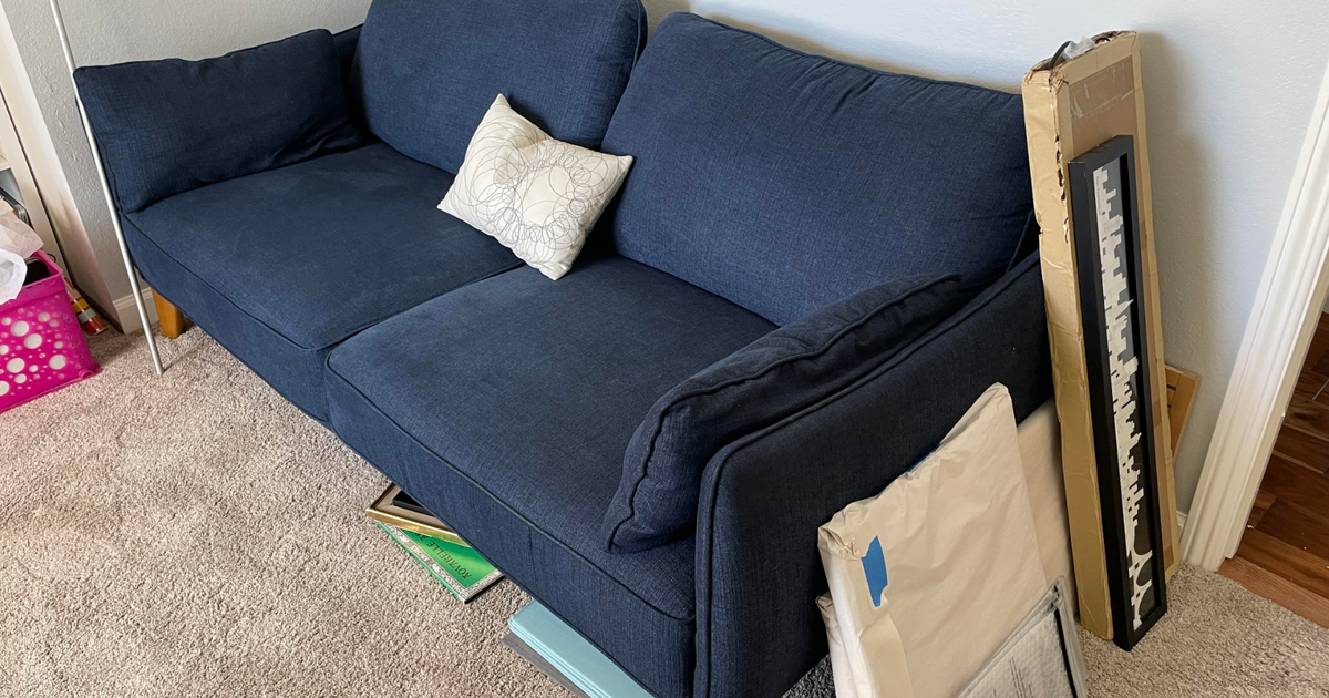LIKE NEW Blue Couch 78" wide for 350 in Napa, CA For Sale & Free