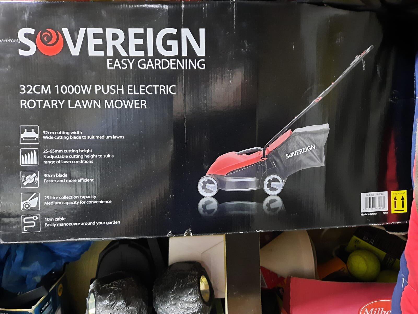 Sovereign lawn discount mower 32cm 1000w