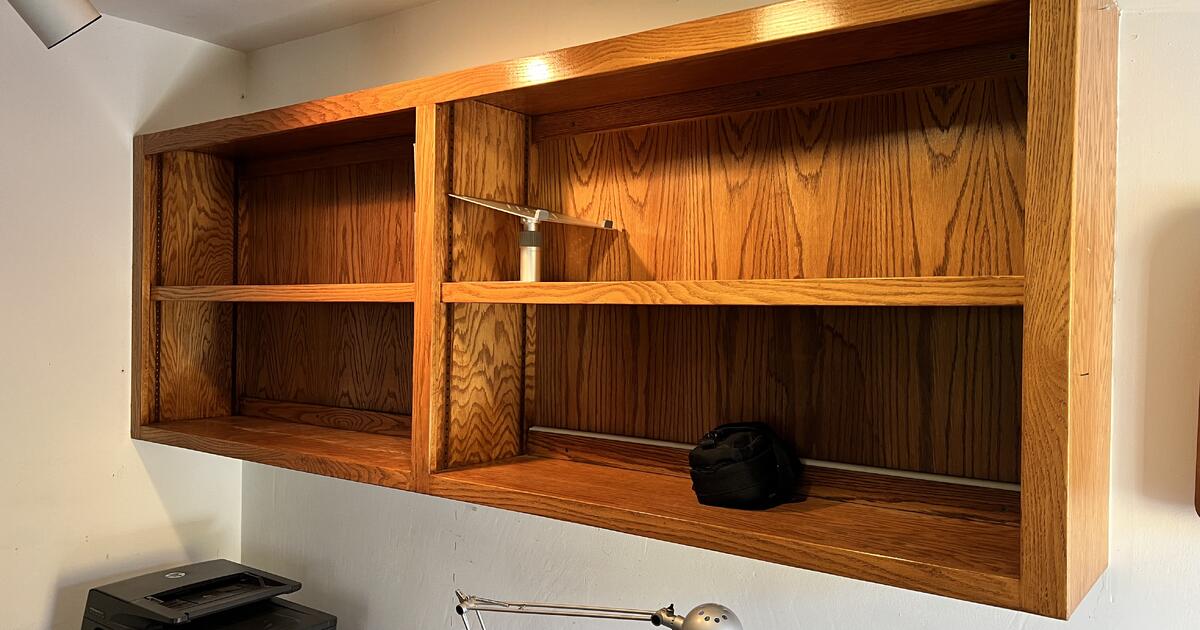 Wall mount Oak Bookshelves For Free In Fallbrook CA For Sale Free wall-mount-oak-bookshelves-for-free-in-fallbrook-ca-for-sale-free