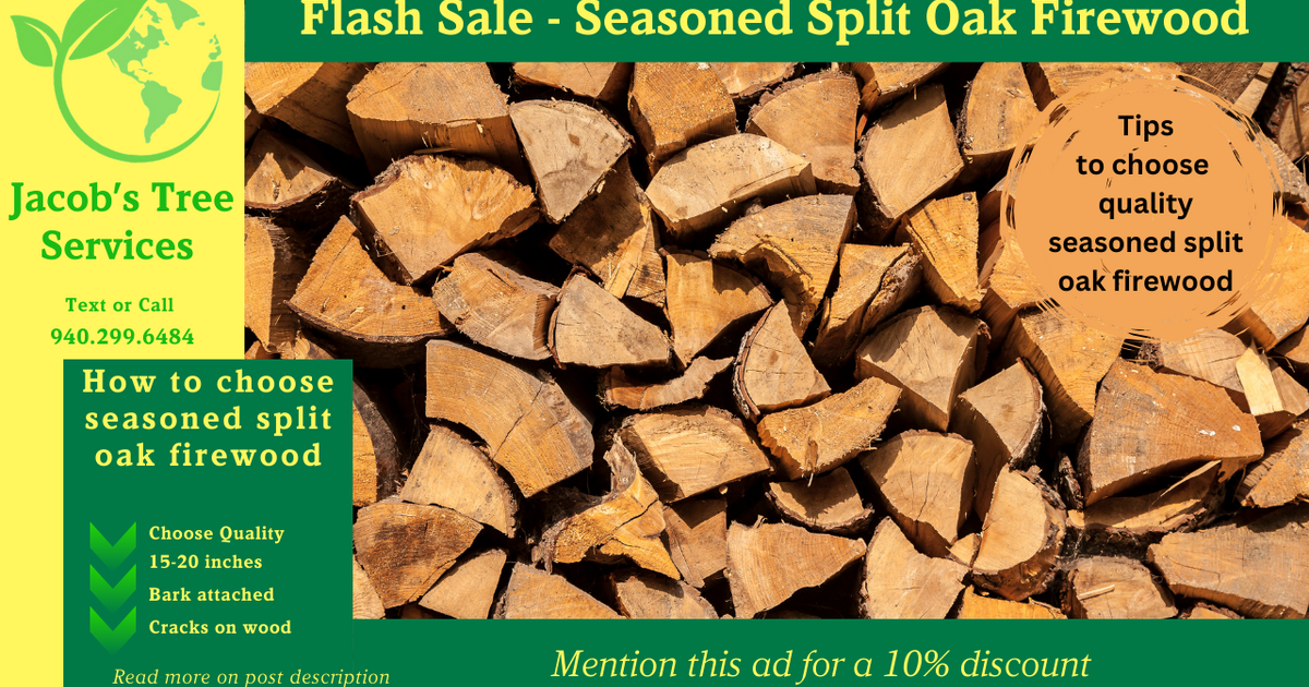 We have the bestseasoned split oak firewood that we have seen in years