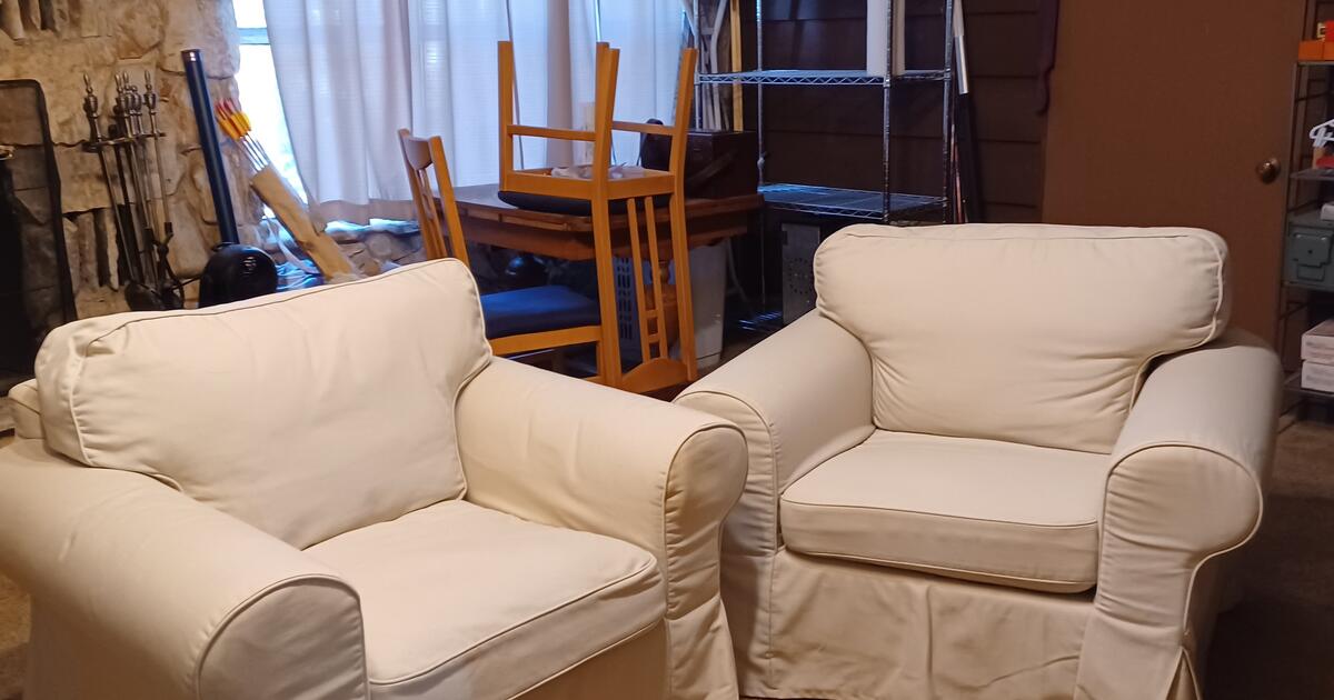 Two IKEA arm Chairs. Gently Used, Clean. 100 Each OBO. for 200 in