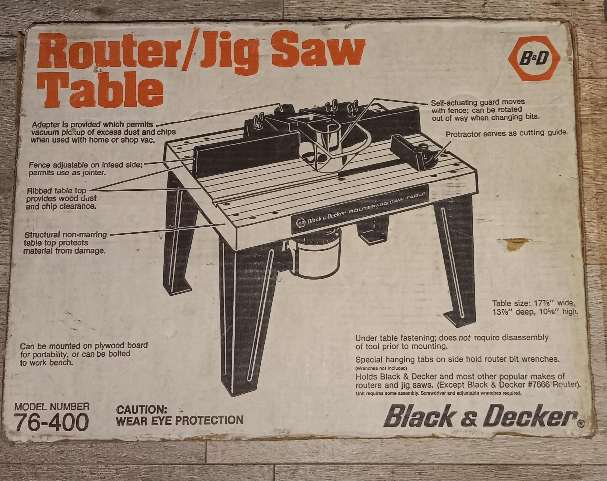 BLACK AND DECKER ROUTER TABLE 76-400