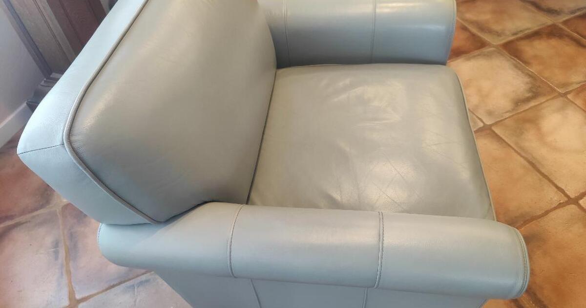 Light Blue Leather Sofa and Chair for 650 in Sedona, AZ For Sale & Free — Nextdoor