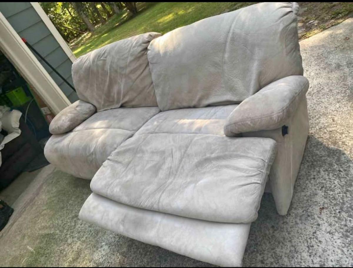 Gray / beige Reclining Sofa