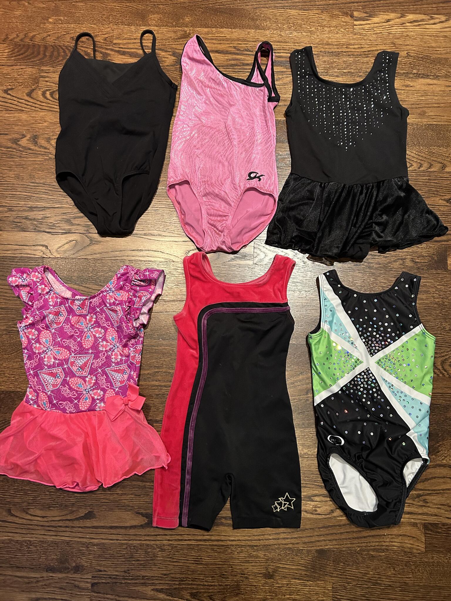 Girls' Dance / Gymnastics Leotards, sizes 6-8