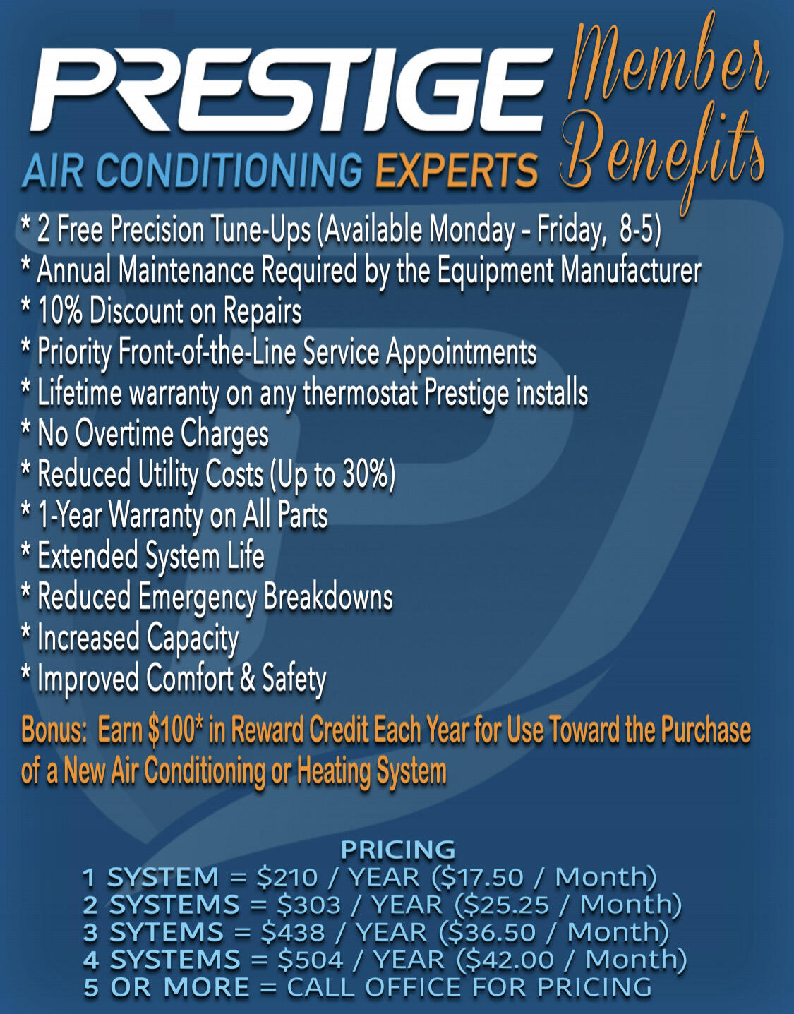 prestige air heating & cooling