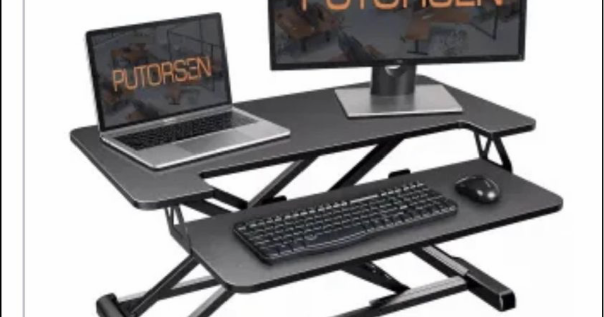 Putorsen SITSTAND DESKTOP WORKSTATION pdst12l1v for 65 in Rockville
