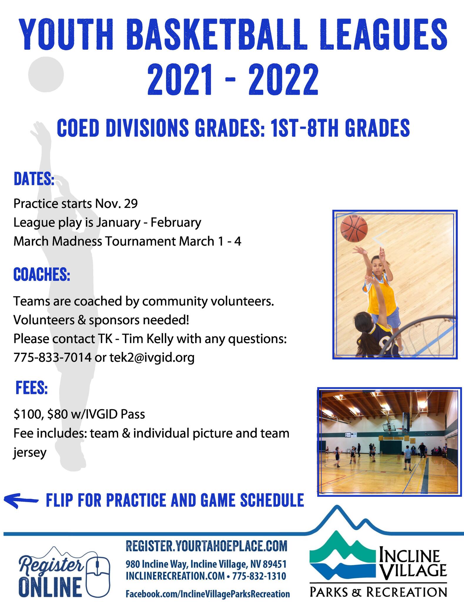 Youth Basketball Leagues (Incline Village General Improvement District