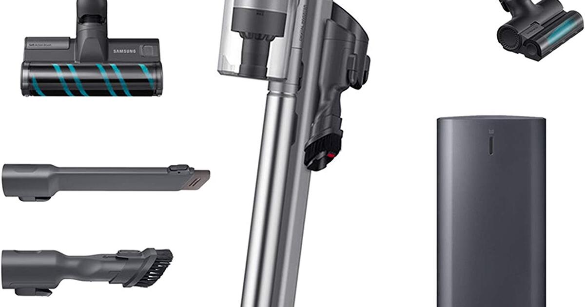 Samsung Jet 90 Cordless Stick Vacuum + Clean Station Bundle , Grey for