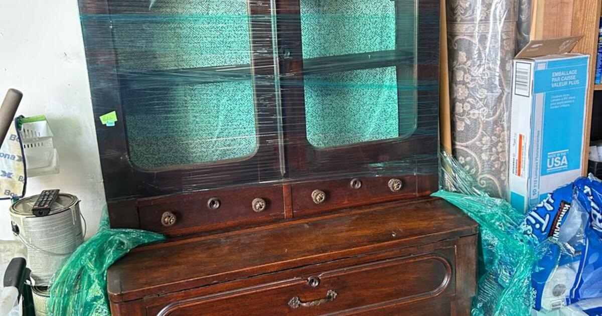 Beautiful Wooden Dish Cabinet With Drawers For Free In Boulder Creek ...