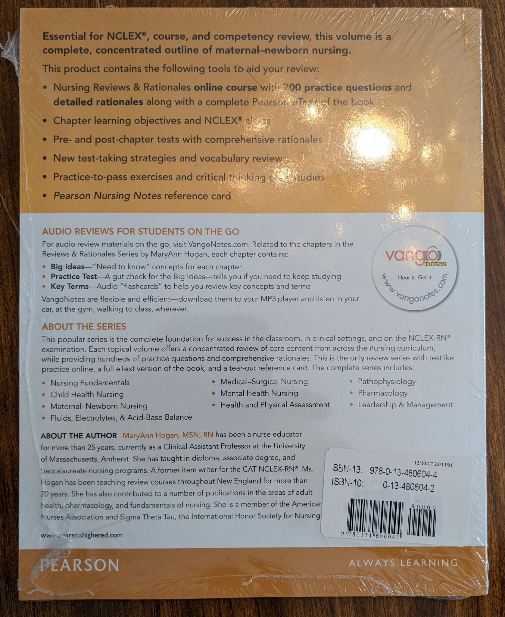 NEW PRICE! Pearson Reviews & Rationales Maternal-Newborn Nursing, By  Maryann Hogan For Free In Prospect, KY | For Sale & Free — Nextdoor