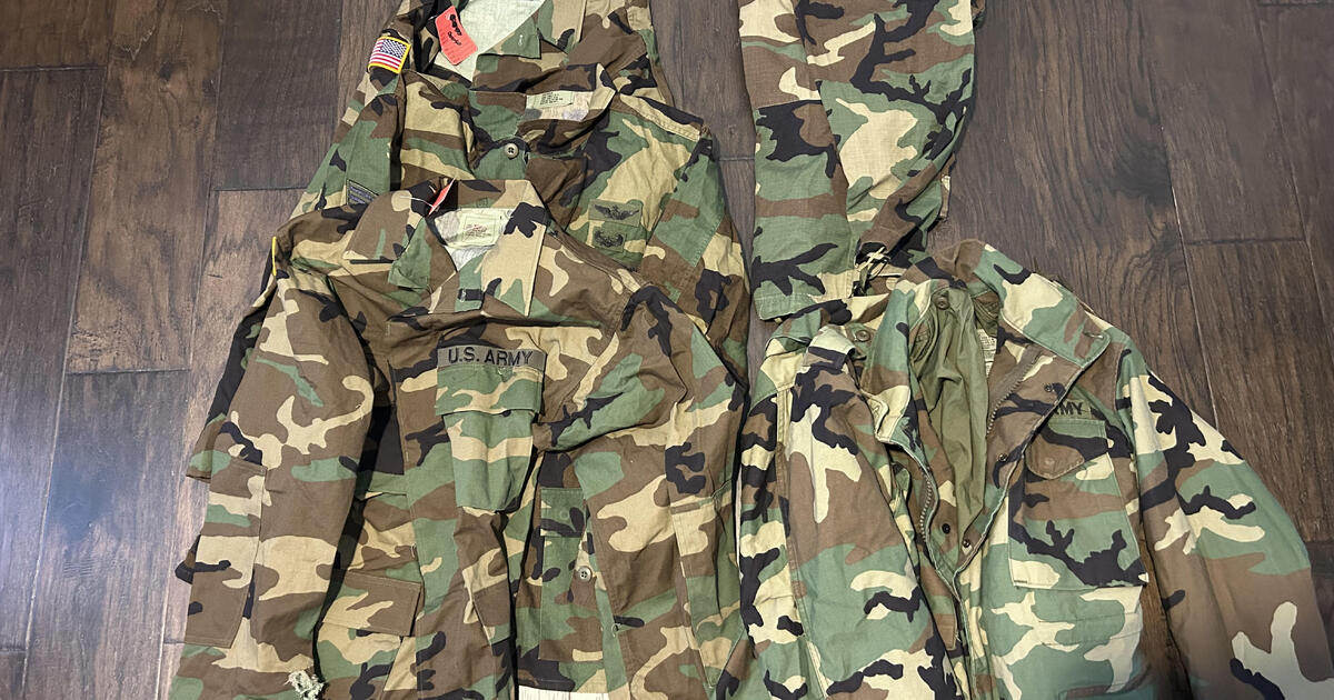 Army Air Force Surplus BDU Camouflage Lot Pants, Coats, Field Jackets