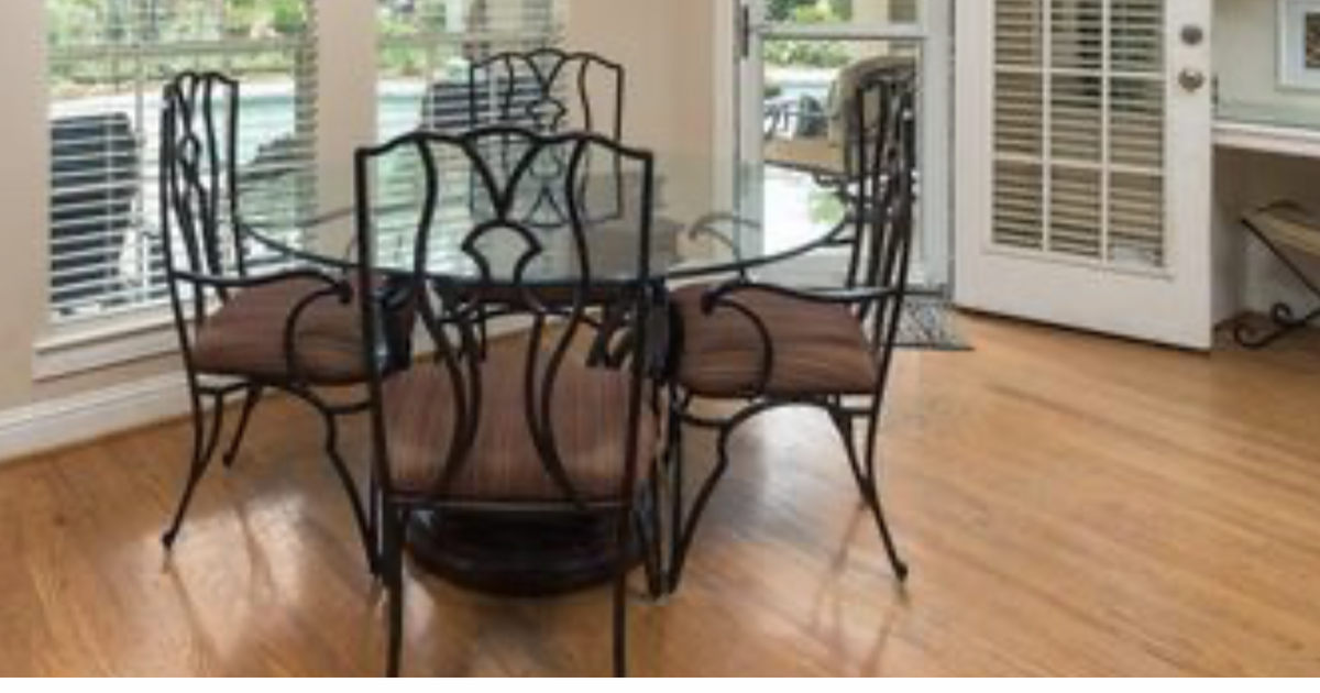 Dining table/glass round top… not selling chairs. Have no room for