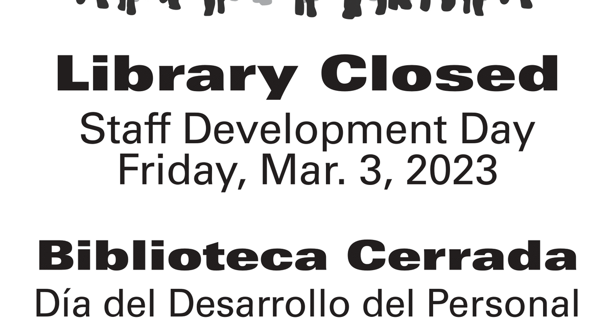 Highland Hills Library will be closed tomorrow Friday March 3rd, 2023