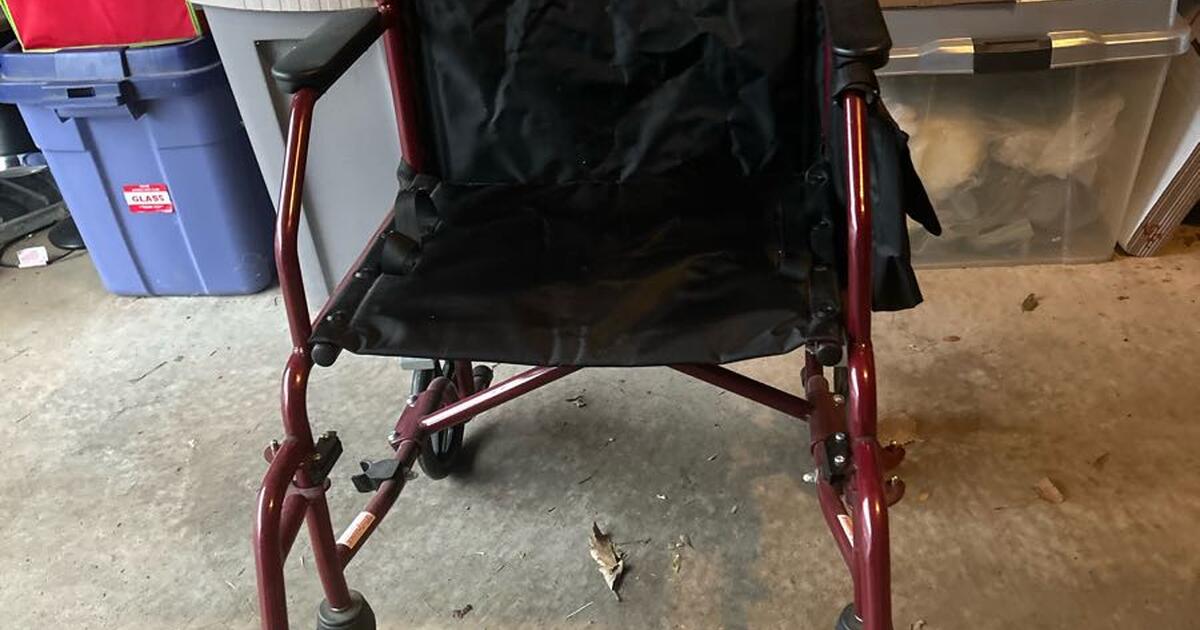 19 inch Steel Walgreens Transport Folding Wheel Chair Hardly Used! was
