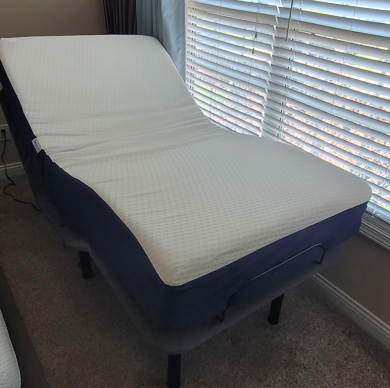Twin XL Sleepy's Signature adjustable base and mattress in Lexington