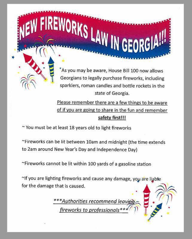 FIREWORKS LAW IN AND DEKALB COUNTY (DeKalb County Police