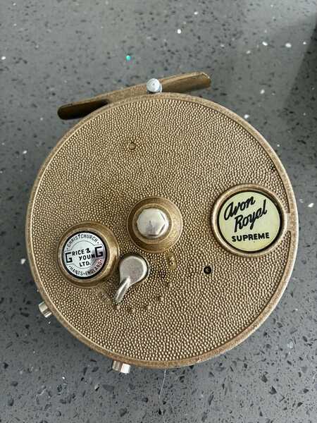 avon royal supreme fishing reel for sale Grice Young AVON SUPREMECentrepin Antique & Vintage Tackle Grice & Young Avon Royal