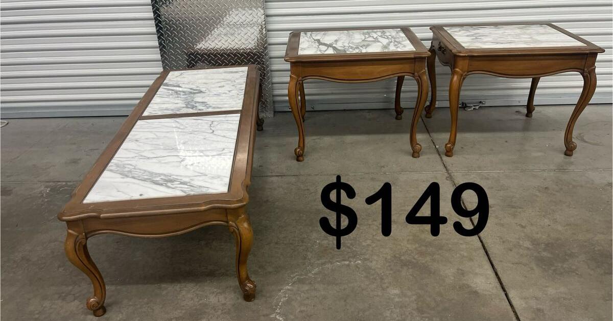 Beautiful Vintage French Provincial living room table set for 130 in