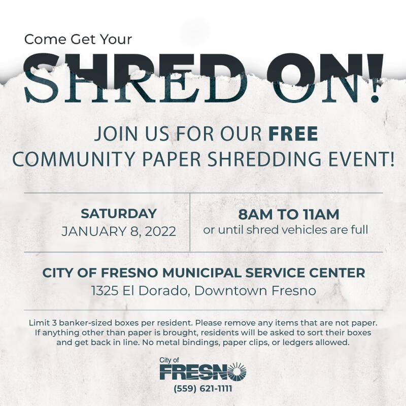 Shredding Event hosted by The City of Fresno Recycling Program (Fresno