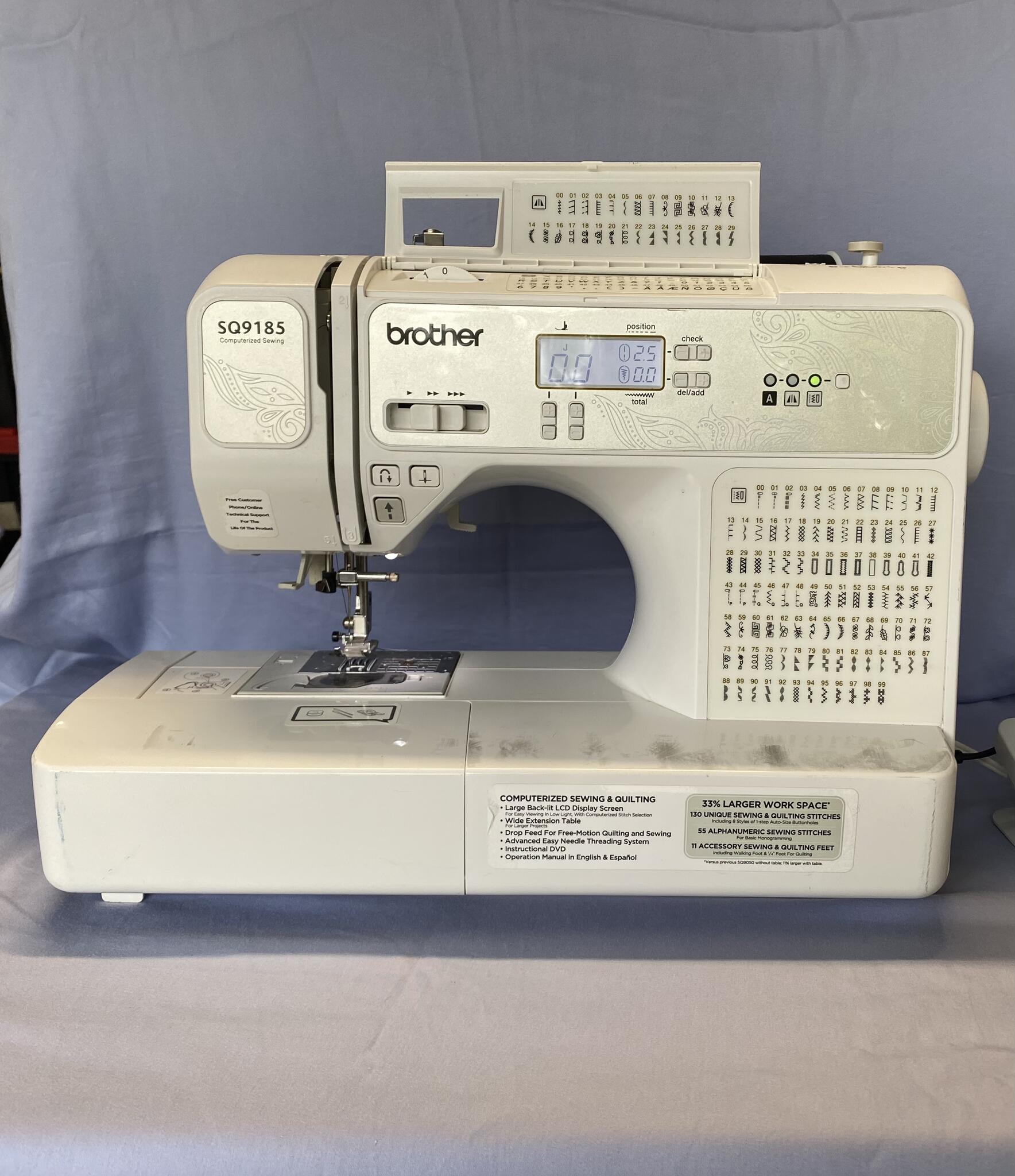 Brother SQ9185 130Stitch Computerized Sewing & Quilting Machine for