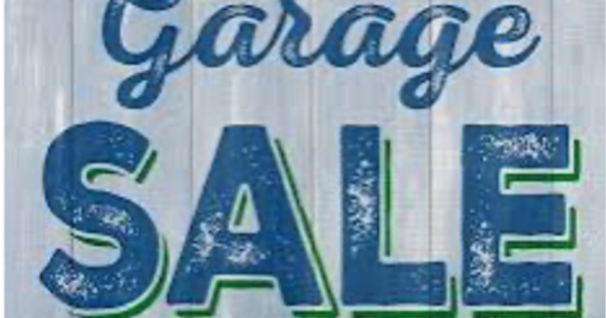 Garage Sale on Saturday, May 25 from 81 109 Naurene Court and the
