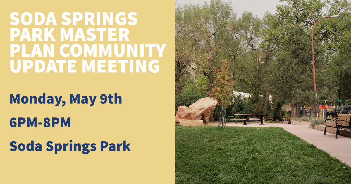 Soda Springs Park Master Plan Community Update Meeting May 9 (City of