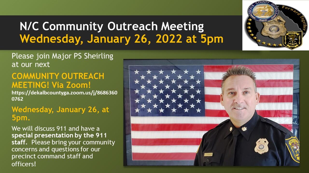 North Central Community Outreach Meeting featuring 911! (DeKalb County ...