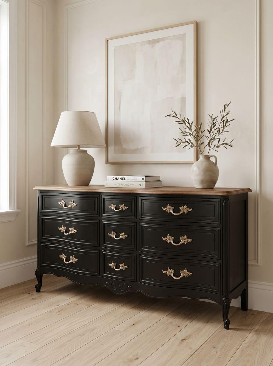 black french provincial dresser The Silvie Collection French Provincial Tall dresser – Rustic Rehabs