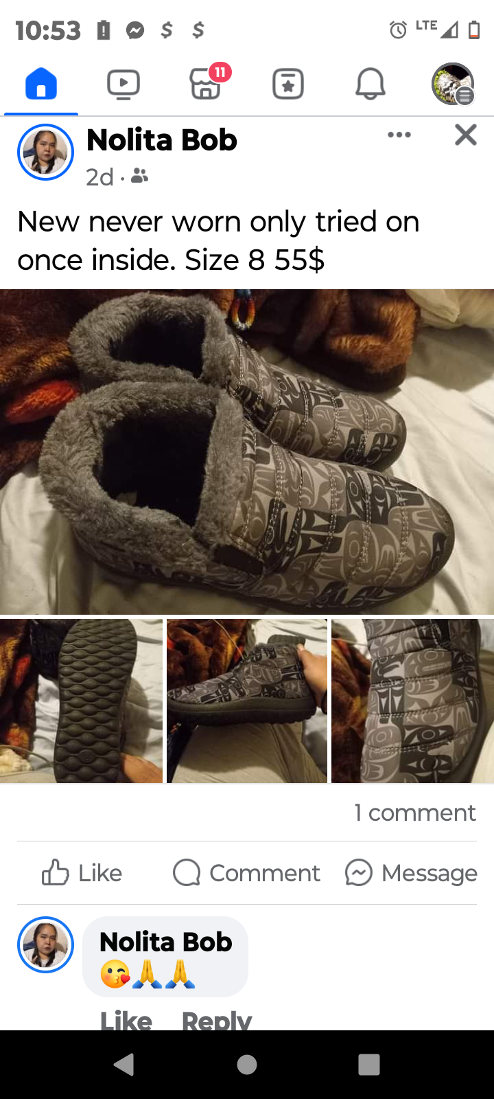 Native American hand beaded Nike hat 🥳 & new never worn native slip on