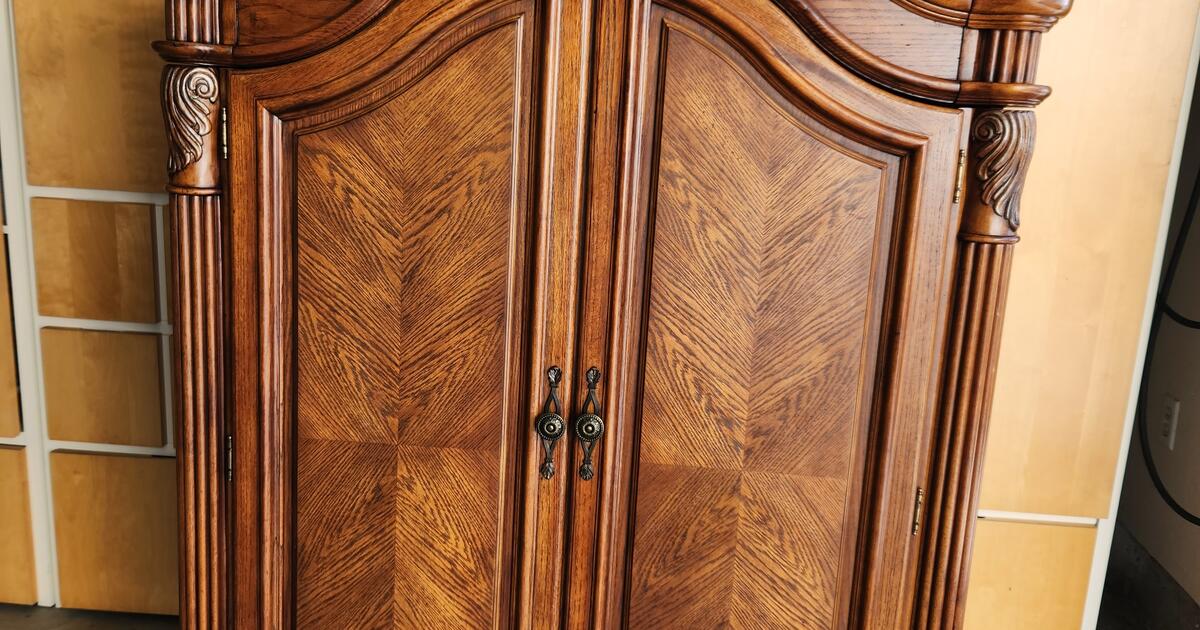 Solid Wood Kathy Ireland Armoire for 150 in San Diego, CA For Sale