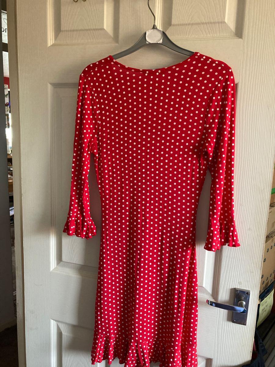 missguided red polka dot dress MISSGUIDED Red Polka Dot Halter Maxi Dress With Tie DetailMISSGUIDED