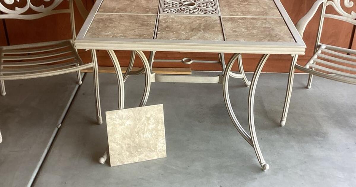 Aluminum patio table and 2 chairs for 75 in Buckeye, AZ For Sale & Free — Nextdoor