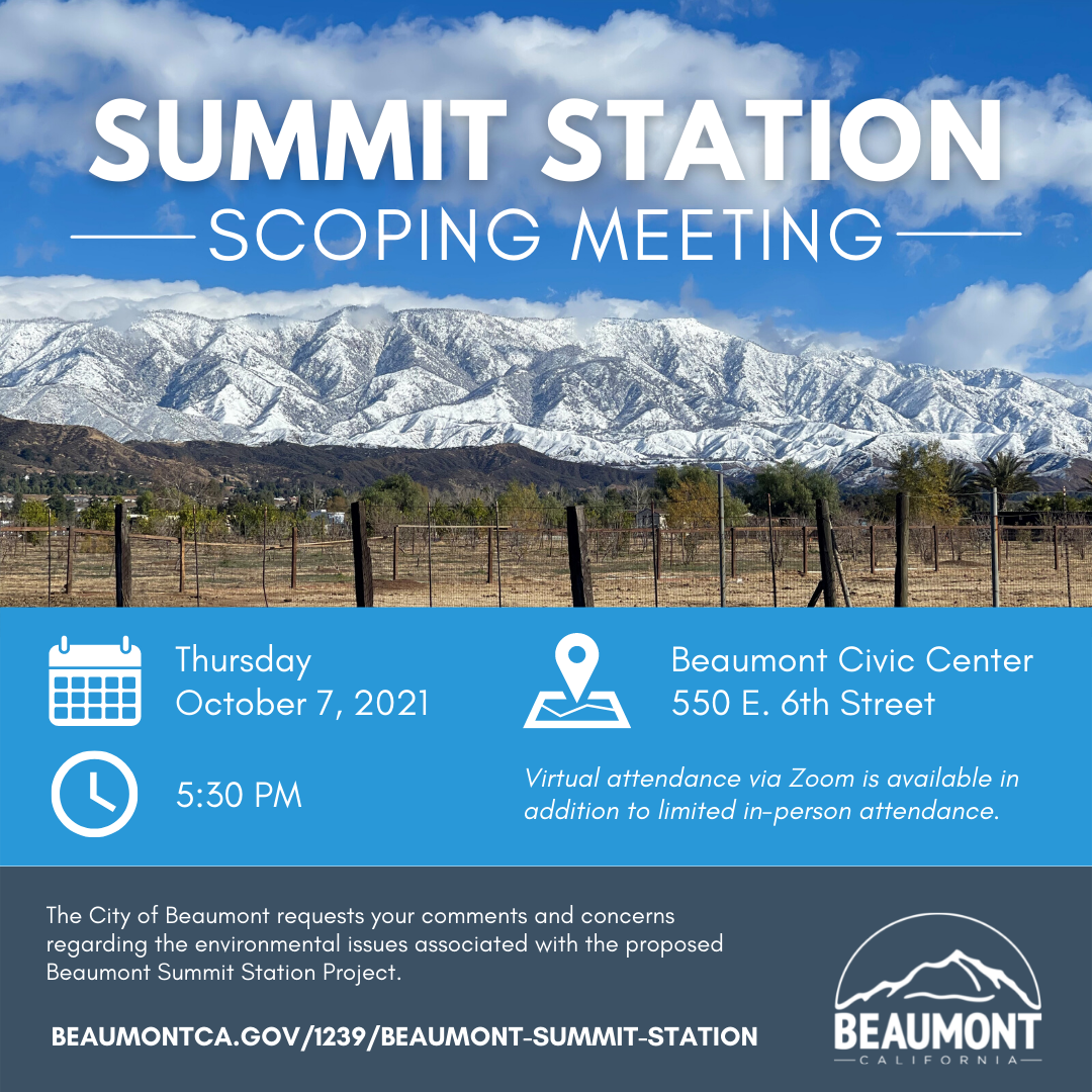 Summit Station Scoping Meeting City of Beaumont Nextdoor