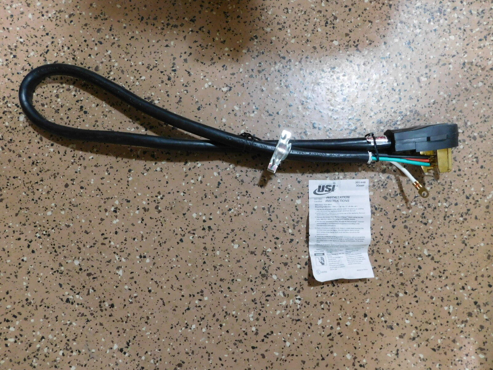 4 Prong 30 Amp USI Electric Dryer Power Cord 4 Feet 30 Amp for 12 in