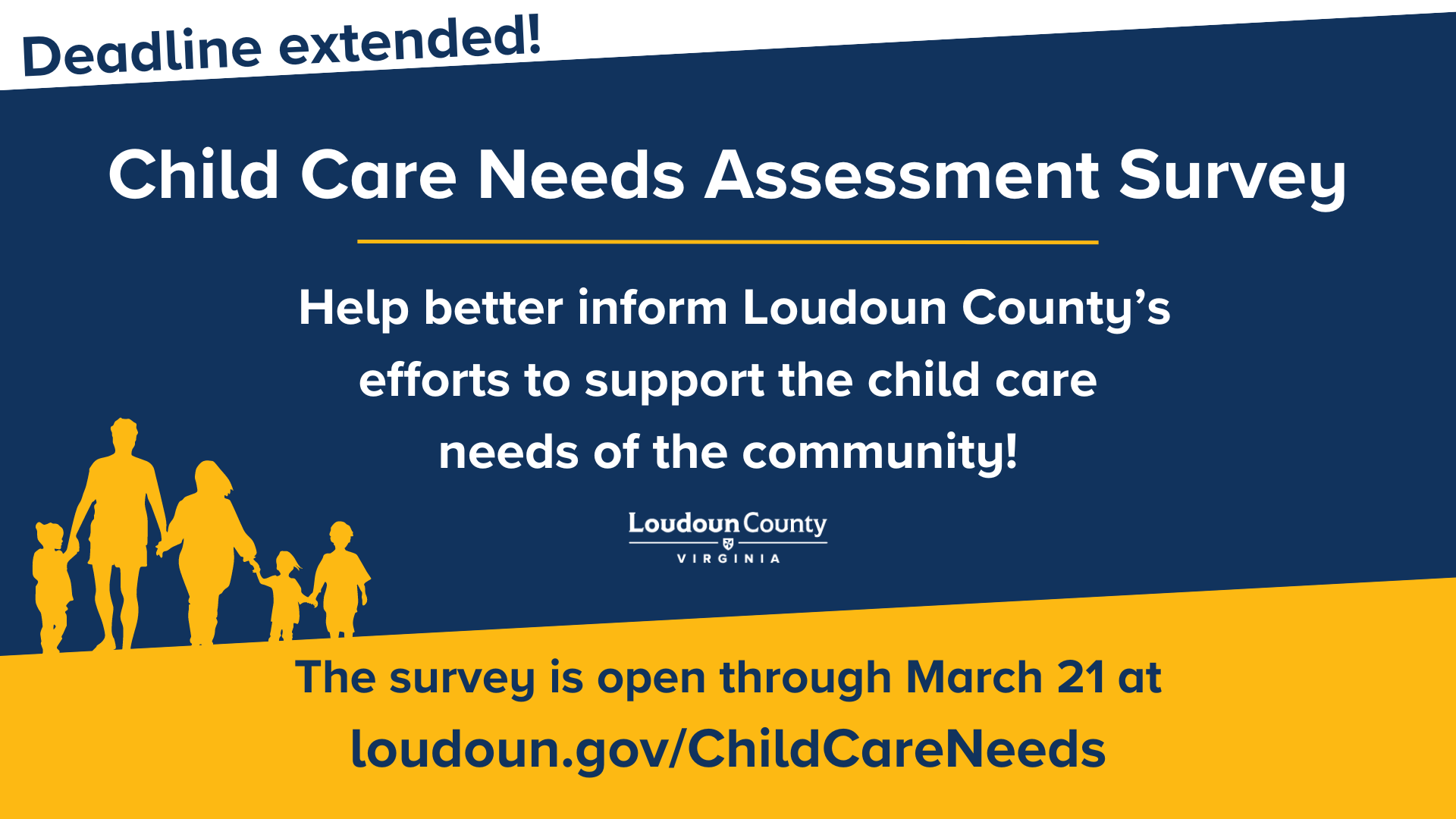 The deadline to submit comments for the Loudoun County Child Care
