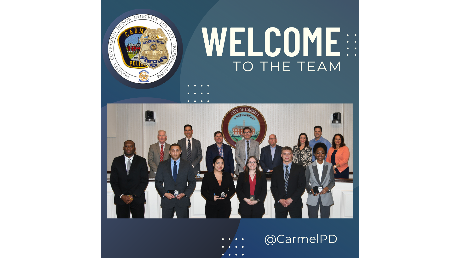 On Monday, Six New Police Officers Began Their Careers With The Carmel ...