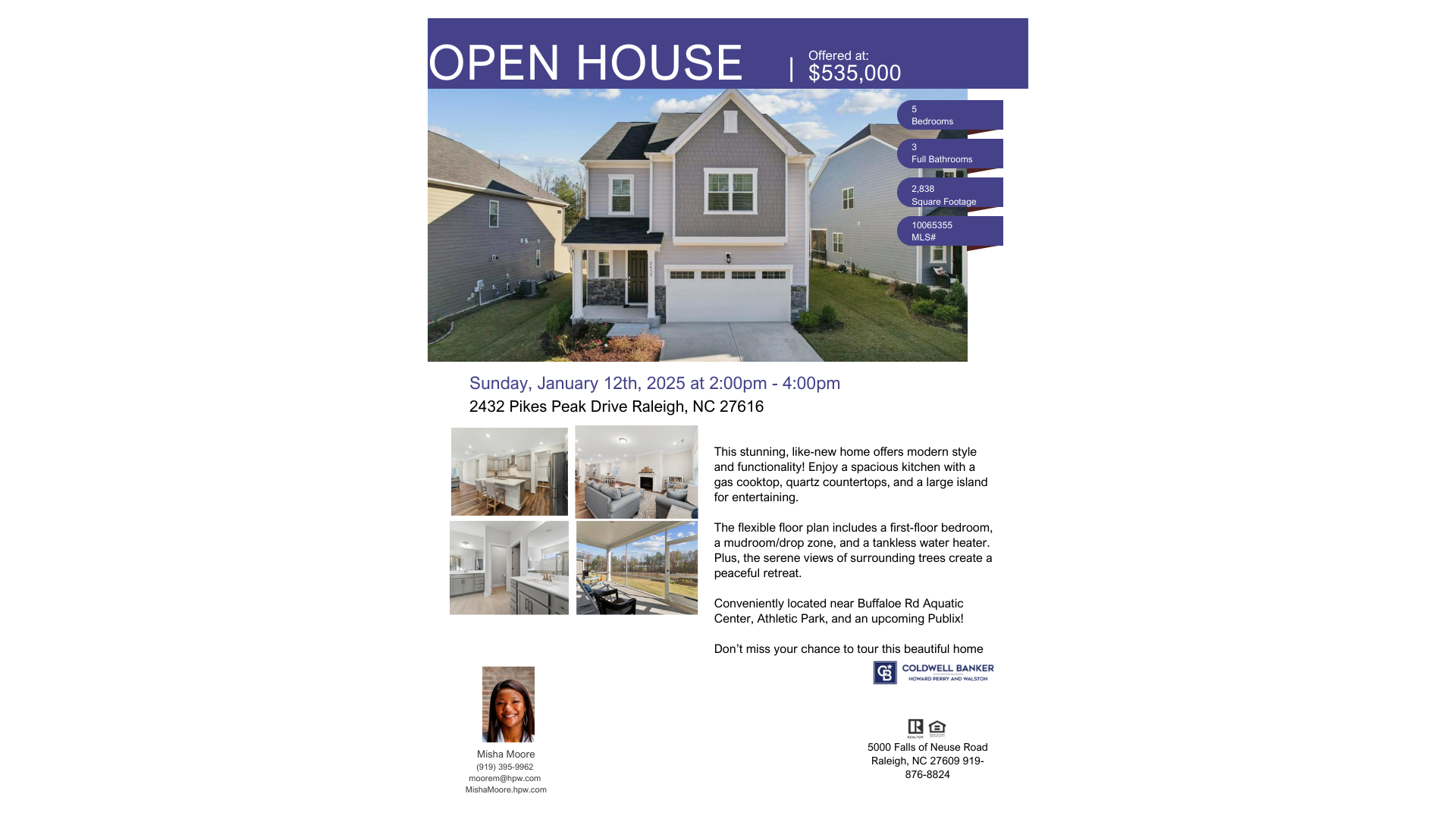 Open House Sunday 2PM - 4PM