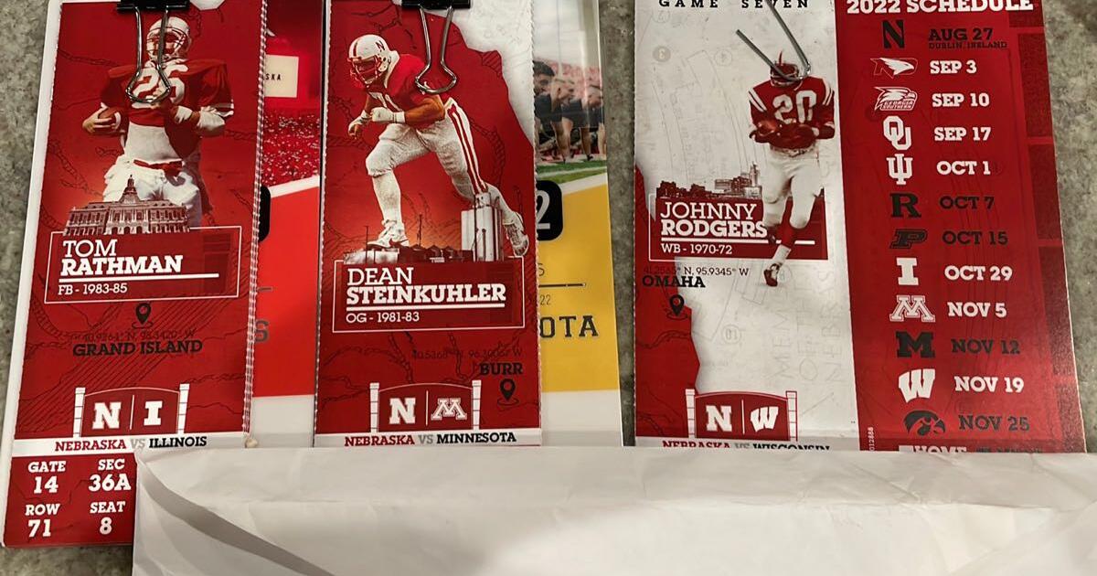 Husker tickets and Club passes IL, MN and WI for 60 in Elkhorn, NE