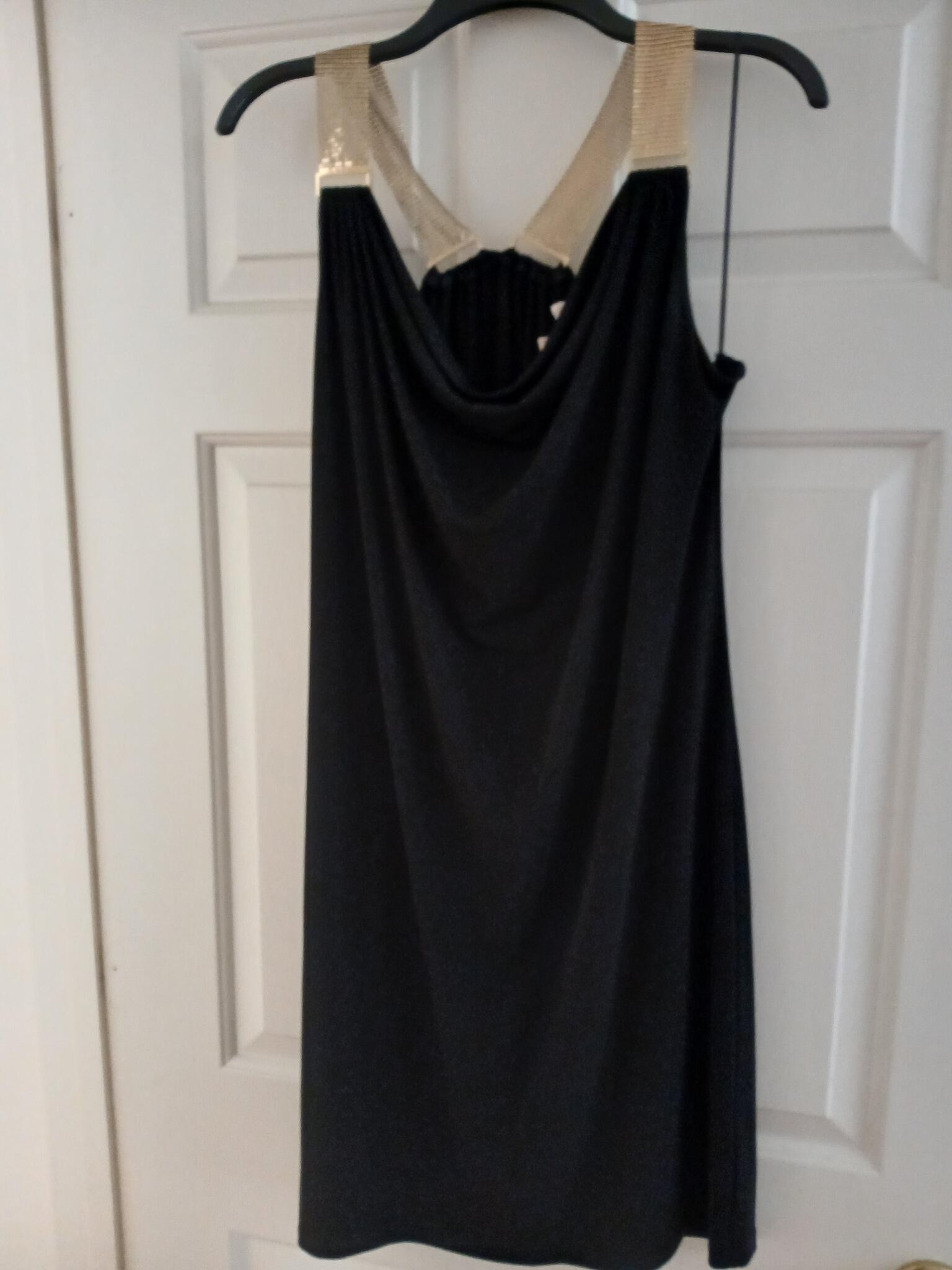 Michael Kors Black Dress With Gold Metal Straps - Size Large For $50 In San  Jose, CA | For Sale & Free  Nextdoor