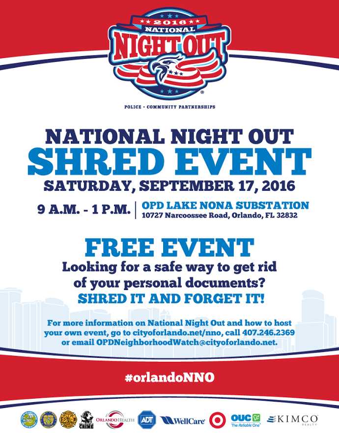 Free Shred Event (Orlando Police Department) — Nextdoor — Nextdoor