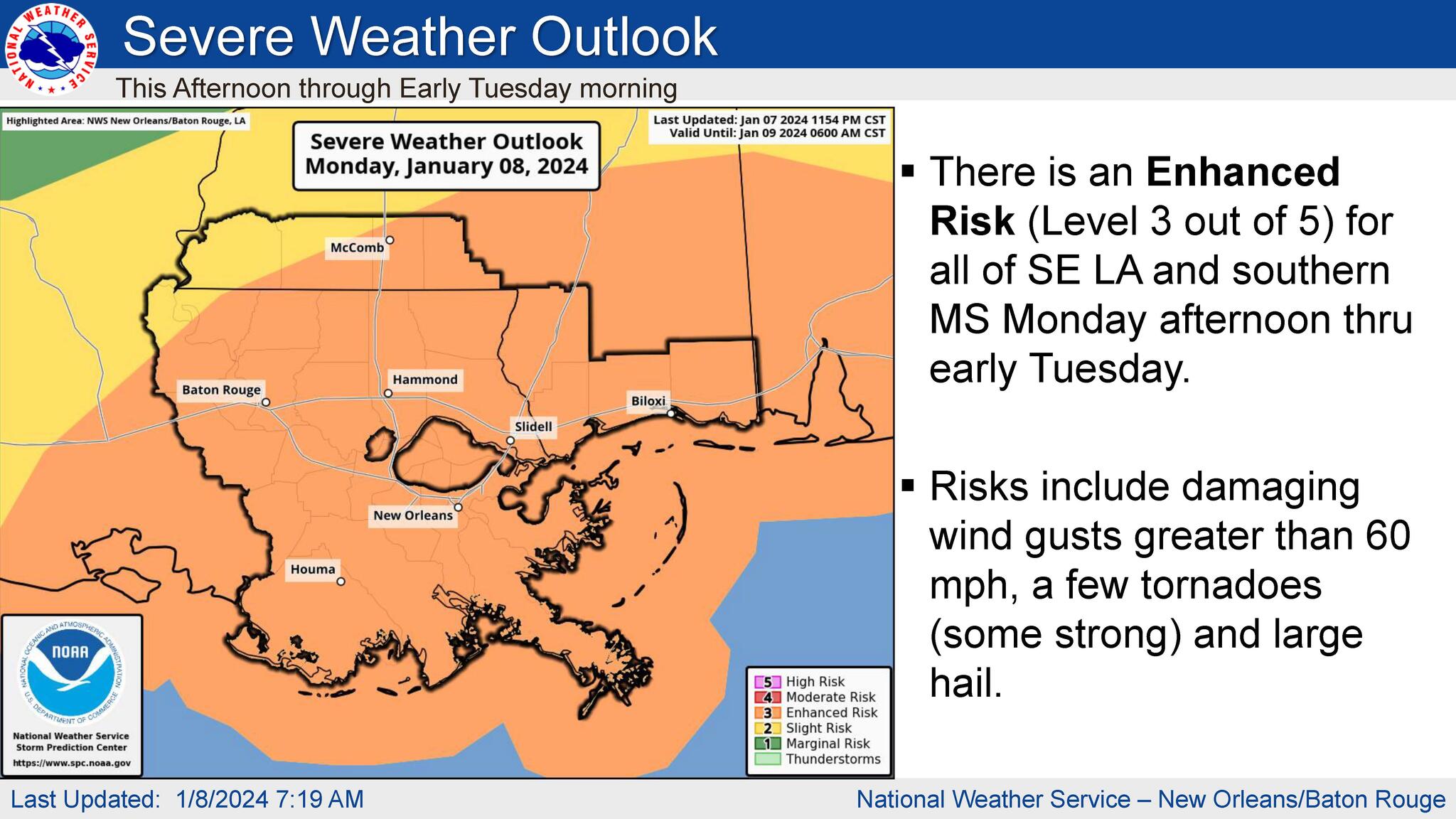 Weather Alert Severe Weather and Heavy Rainfall Update January 8th