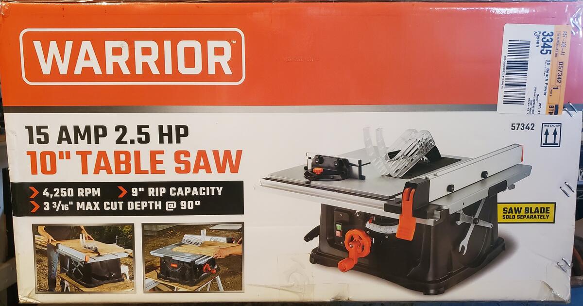 Brand New In Box Warrior Table Saw for 93 in Pine, AZ For Sale